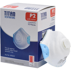Titan P2 Valved Disposable Respiratory Masks, Pack of 10