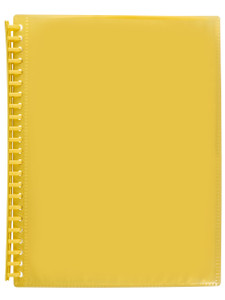 MARBIG REFILLABLE DISPLAY BOOK 20 Pocket Insert Cover Yellow