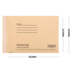 Paper Bubble Padded Bags 265 X 380 X 50mm Flap Brown - (PB05PCR) JL5 Equivalent, Box of 100