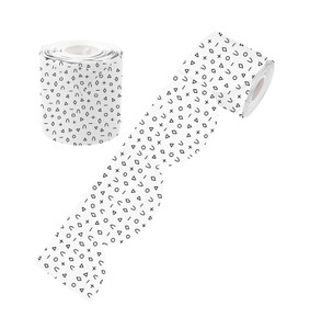 Black and White Patterned Rolled Scalloped Border