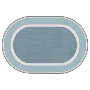 Blue Oval Carpet - 274 x 183cm