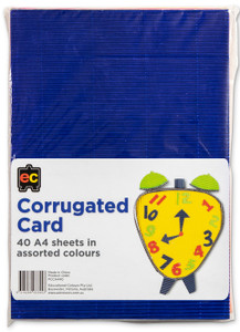 Corrugated Card - Coloured, Pack of 40