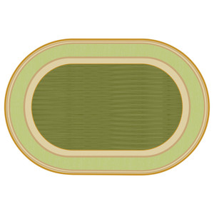 Green Oval Carpet - 274 x 183cm