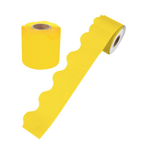 Growing Minds Butter Yellow Rolled Scalloped Border