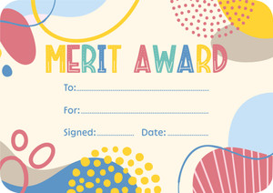 Growing Minds Merit Award Certificates