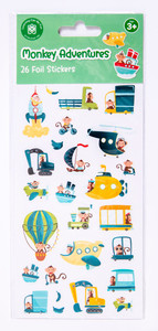 Monkey Adventures  - Foil Sticker Set