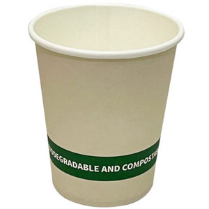 Earth Eco Single Wall 8oz Cup White, Pack of 50