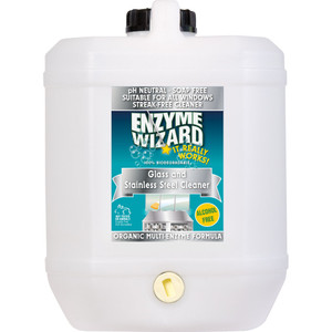 Enzyme Wizard Glass and Stainless Steel Cleaner - 20L, Each