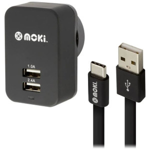 Moki USB-C Cable + Wall Charger Pack