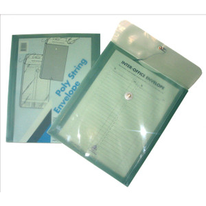 COLBY POLY STRING ENVELOPE 155A MISTY GREEN 315mm (H) x 260mm (W) x 30mm Gusset