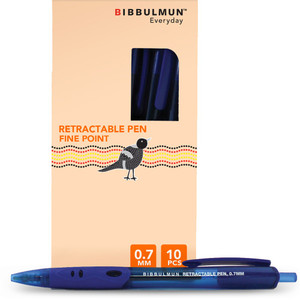 BIBBULMUN RETRACTABLE Ballpoint Pen Fine 0.7mm Blue (Each) ** ETA 13/4/2026 **
