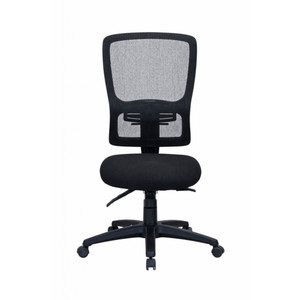 Ergona Medium Back Mesh Task Chair - Black (No Arms), Each