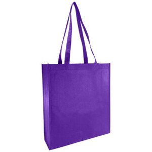Plain Non Woven Bags Purple Pantone 2685 350H X 420W X 120mm Gussett & Bottom (Each)