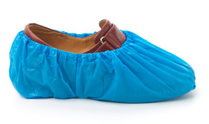 Ultra Health Disposable PE Overshoes, Blue - Pack of 100