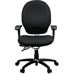 Duro Heavy Duty Task Chair Medium Back - Black, Each