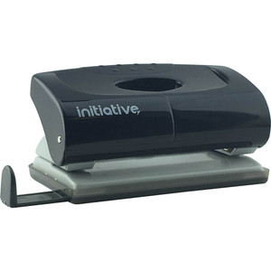 INITIATIVE HOLE PUNCH 2 HOLE 12 SHEET SMALL PLASTIC BLACK  *** While Stocks Last - please enquire to confirm availability ***