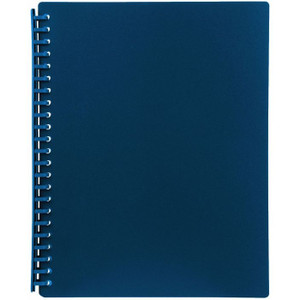 DISPLAY BOOK A4 20 POCKET - REFILLABLE - DARK BLUE