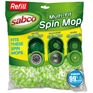 Sabco 2-Action CleanSpin Mop & Bucket System Refill