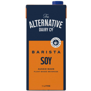 The Alternate Dairy Co Barista Soy Milk UHT 1L, Carton of 12