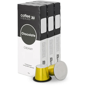 COFFEE CAPSULES 2U CREAMY HOT CHOCOLATE, 30 PACK