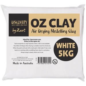 Zart Oz Clay White 5Kg, Each