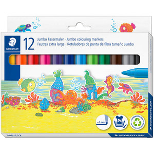 Staedtler 340 Noris Jumbo Colouring Markers Assorted Box of 12