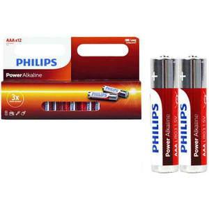 Philips Battery Alkaline AAA, Pack of 12