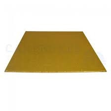 SQUARE CAKE BOARDS 12" Gold Carton 50
