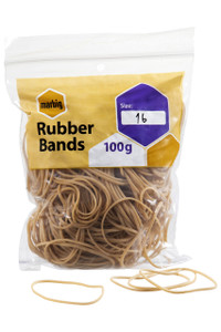 MARBIG RUBBER BANDS No 16 100gm Ziplock Bag