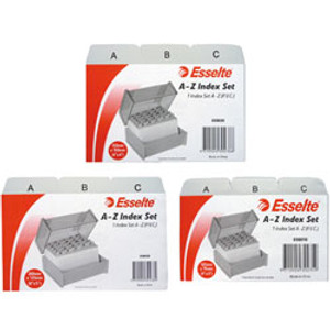 ESSELTE DIVIDERS PVC A-Z 127x76mm Grey