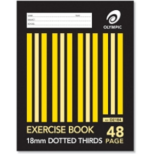 Olympic Exercise Book D2184 225x175 48 Page 18mm Dotted Thirds (140740)