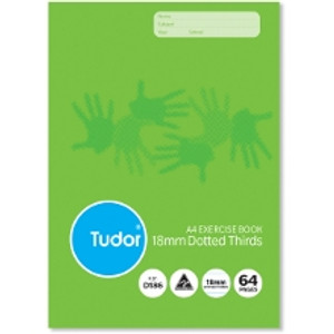 Olympic Exercise Book D186i A4 64 Page 18mm Dotted Thirds (197722)