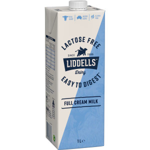 LIDDELLS LACTOSE FREE LONG LIFE MILK 1 Litre, Full Cream
