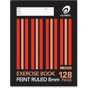 Olympic Exercise Book E2812 225 x 175mm 128 Page 8mm Feint Ruled (140769)