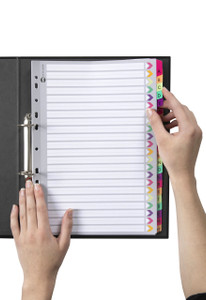 MARBIG DIVIDERS REINFORCED BOARD FLUORO A4 A-ZTAB