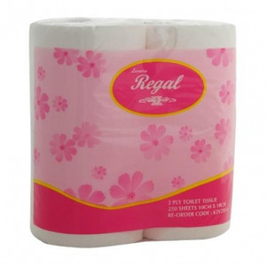 REGAL PREMIUM TOILET ROLLS 2 Ply 250 Sht Ctn48