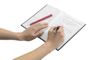 MARBIG A5 NOTEBOOK HARD COVER RED & BLACK A5 200PG