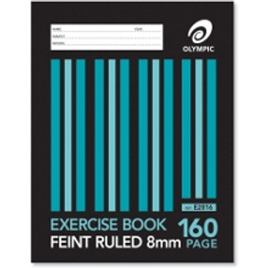 Olympic Exercise Book E2816 225 x 175mm 160 Page 8mm Feint Ruled (140779)