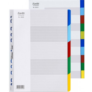 BANTEX DIVIDERS STRONG LINE PP A4 10 Tabs Assorted