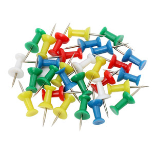 MARBIG PUSH PINS Push Pins Assorted, Pk30