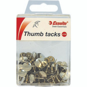 ESSELTE METALWARE PINS DRAWING BX100 SILVER
