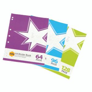 MARBIG STAR BINDER BOOK A4 96 Page 8MM Feint Ruled *** While Stocks Last ***