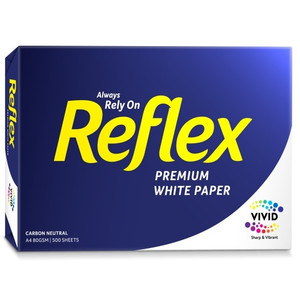 REFLEX PURE WHITE A4 80GSM COPY PAPER 5 Reams (1 Carton)