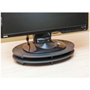VU RYSER MONITOR RISER FOR FLAT SCREEN MONITORS ELEVATES MONITORS IN 25MM INCREMENTS BLACK COLOUR ***Please note price is per individual unit - image displayed shows 2 units stacked