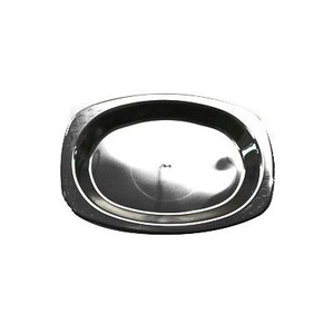 DISPOSABLE PLATES Oval Black 245mm x 330mm Bx200