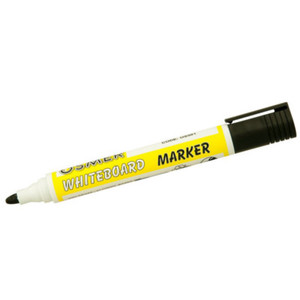 OSMER WHITEBOARD MARKERS Bullet Tip, Black