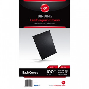 GBC IBICO LEATHERGRAIN BINDING COVERS Black, Pk100