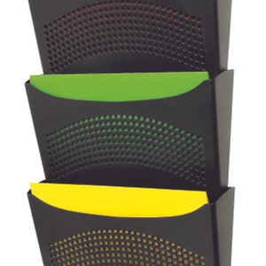 MARBIG ENVIRO WALL POCKET 3 Compartment Black