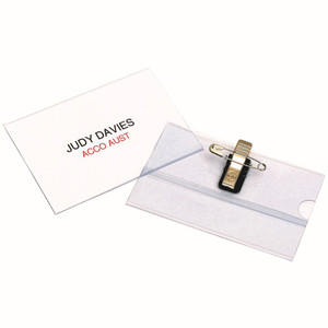 REXEL CONVENTION CARD HOLDERS Pin Clip Bx50