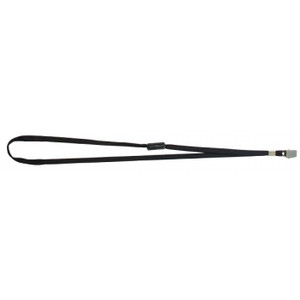 REXEL FLAT STYLE LANYARD Black, With Breakaway Safety Clip, Each